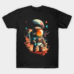 Astronaut in Fire T-Shirt